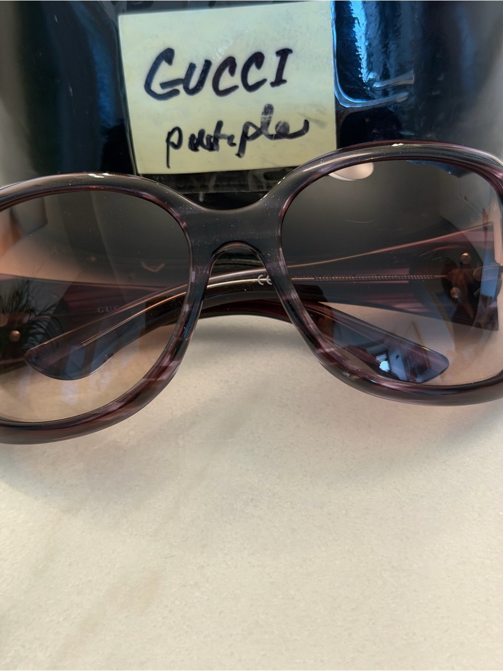 Gucci Purple Gradient Oversized Sunglasses - Women's Designer Shades